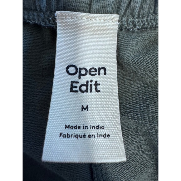 Open Edit Wide Leg Oversized Cargo Sweat Pants Green Size Medium - Picture 3 of 4